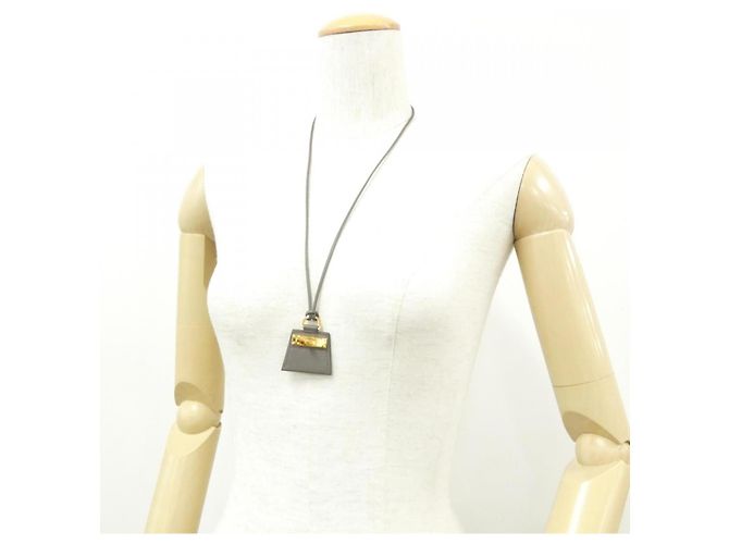 Hermès Collar Hermes Mon Petit Kelly Swift Gris - vista 5