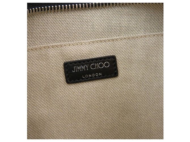 Clutch in pelle nera Jimmy Choo Zena Nero - vista 7
