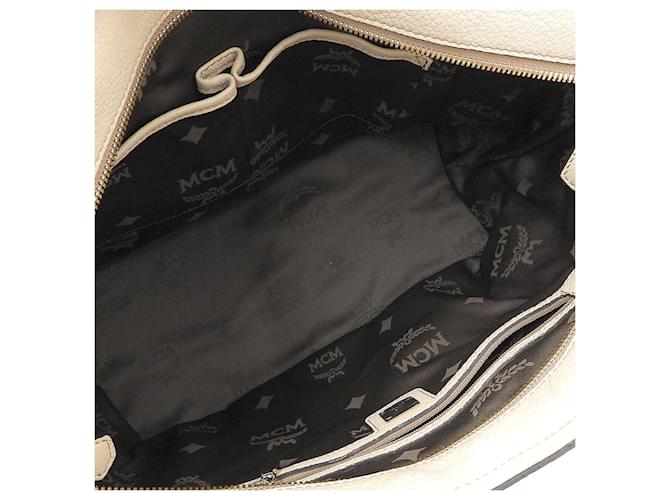 MCM Leder Tote Bag E0486 Beige - Ansicht 3