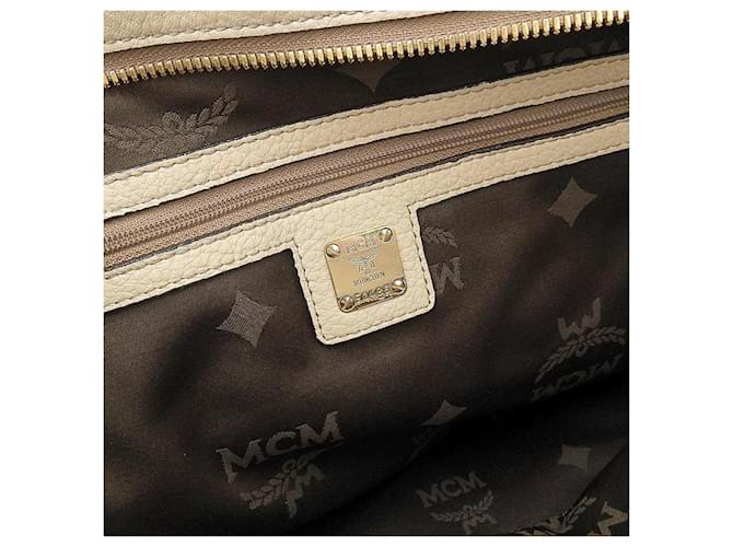 MCM Leder Tote Bag E0486 Beige - Ansicht 7