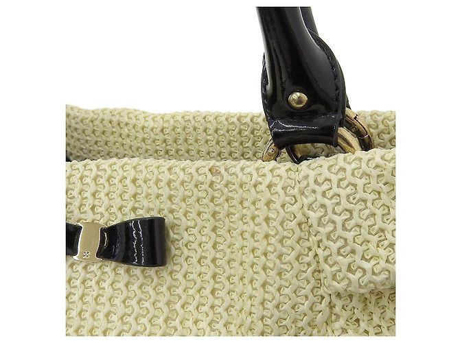 Autre Marque BORSO IN FILO ANTEPRIMA 2WAY Borsa Beige Nera Nero - vista 4