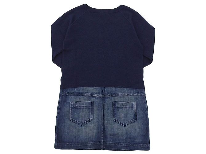 Abito in denim, lana e seta Louis Vuitton XS Blu Blu navy - vista 2