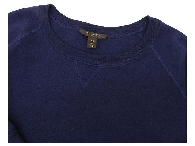 Abito in denim, lana e seta Louis Vuitton XS Blu Blu navy - vista 3