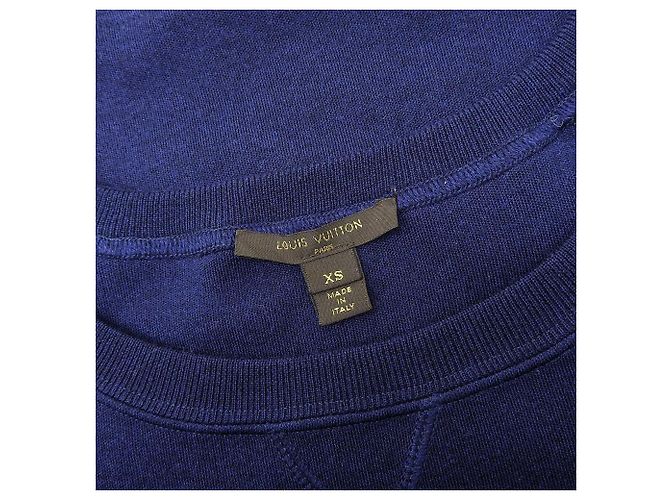 Abito in denim, lana e seta Louis Vuitton XS Blu Blu navy - vista 6