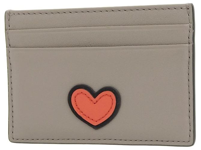 Autre Marque Tarjetero de cuero Heart Love de Tory Burch Gris - vista 2