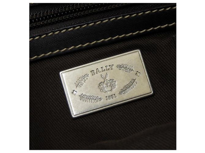 Borsa a spalla in pelle Bally marrone - vista 7