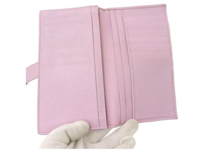 Bulgari Cartera larga de cuero Bvlgari rosa - vista 4