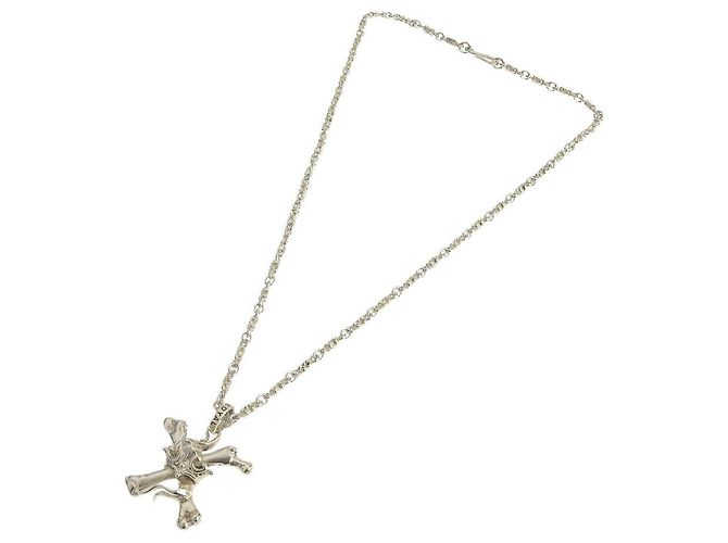 Brook Brothers Collana Royal Order Skull Crossbones Crown in SV925 Argento - vista 2