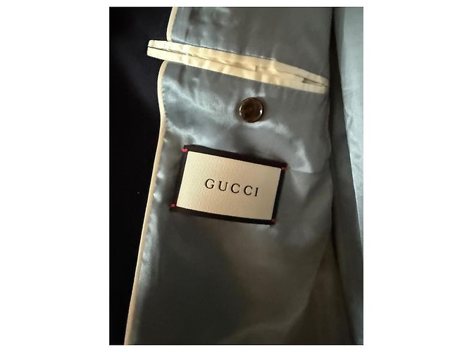 GUCCI Tailored Jacket Navy Panther Back Patch - view 5