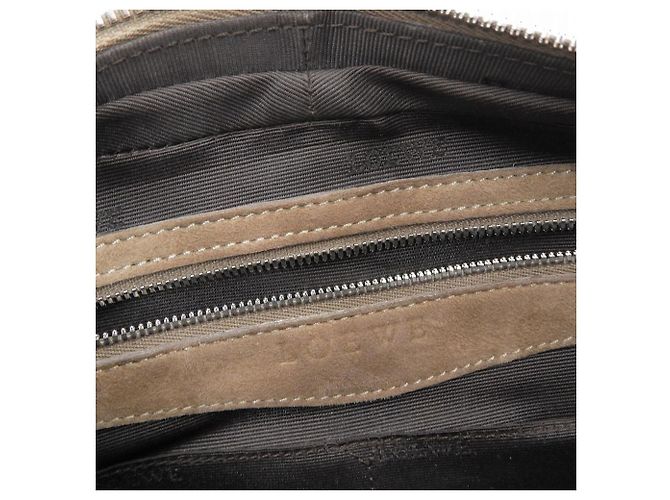Autre Marque Borsa Senda in suede di struzzo Loewe marrone beige - vista 10