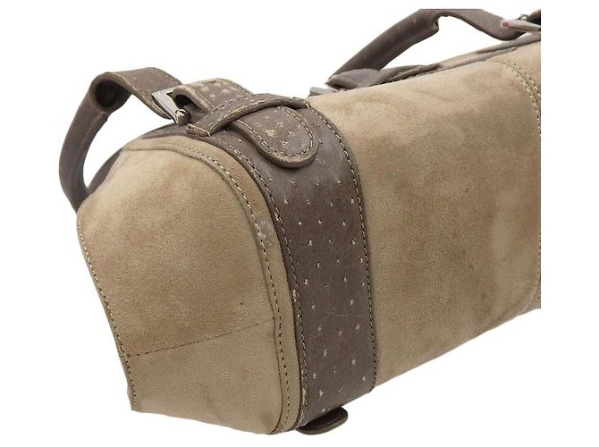 Autre Marque Borsa Senda in suede di struzzo Loewe marrone beige - vista 4