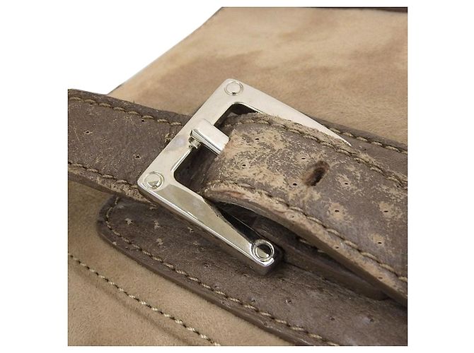 Autre Marque Borsa Senda in suede di struzzo Loewe marrone beige - vista 6