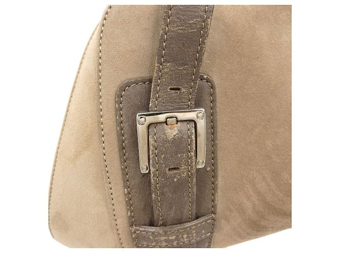 Autre Marque Borsa Senda in suede di struzzo Loewe marrone beige - vista 8