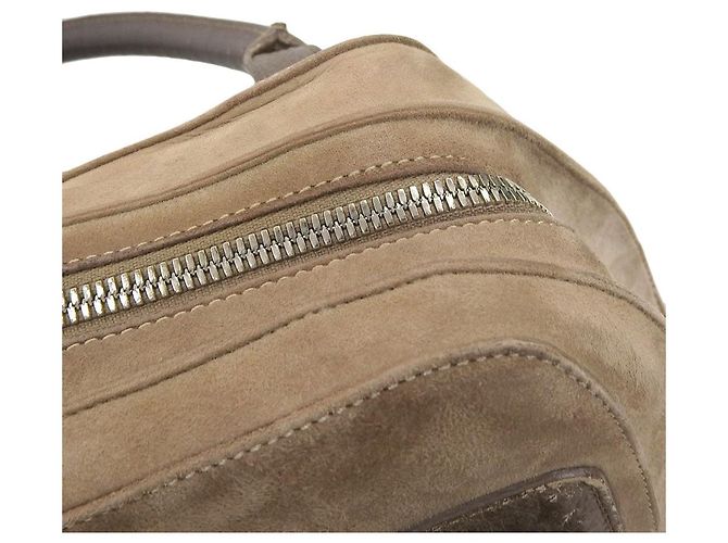 Autre Marque Borsa Senda in suede di struzzo Loewe marrone beige - vista 9
