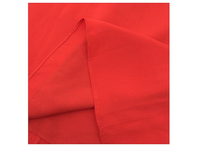 Autre Marque Milly Seidenkleid Rot Schwarz Größe 0 - Ansicht 8
