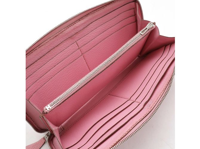 Hermès Cartera Larga Azap de Hermes en Cuero de Cabra Rosa - vista 6