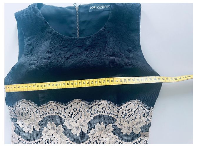 Vestido de encaje Dolce & Gabbana negro de algodón - vista 11
