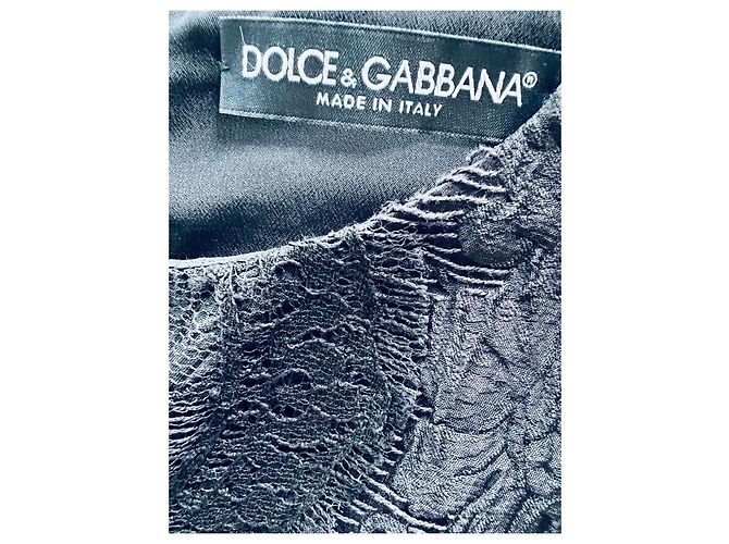 Vestido de encaje Dolce & Gabbana negro de algodón - vista 4