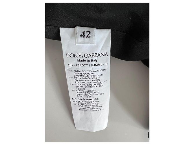 Vestido de encaje Dolce & Gabbana negro de algodón - vista 9