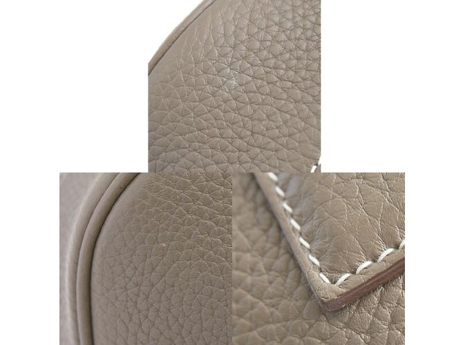 Borsa Tote Victoria 2 per donne di Hermès Taupe - vista 7