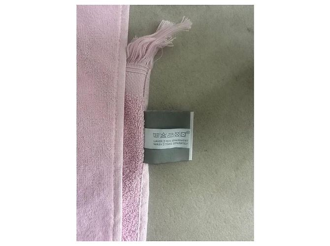 Toalla de baño Chanel rosa de algodón con logo CC - vista 6
