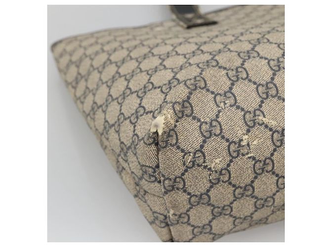 GUCCI GG Supreme Sherry Line Borsa Tote PVC Blu Navy Argento 211134 Auth bs27569 - vista 13