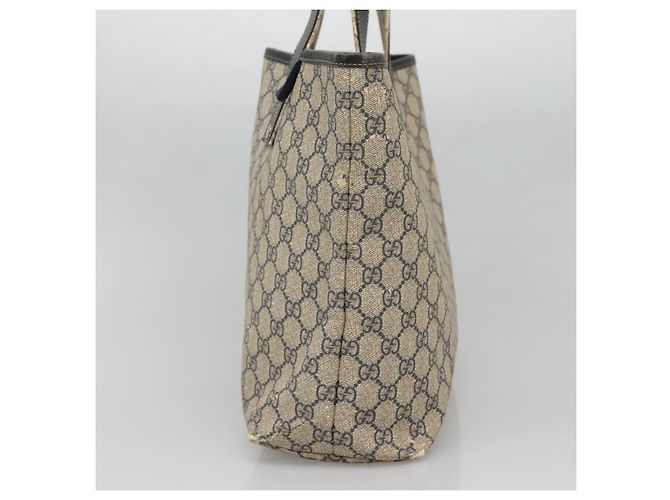 GUCCI GG Supreme Sherry Line Borsa Tote PVC Blu Navy Argento 211134 Auth bs27569 - vista 5