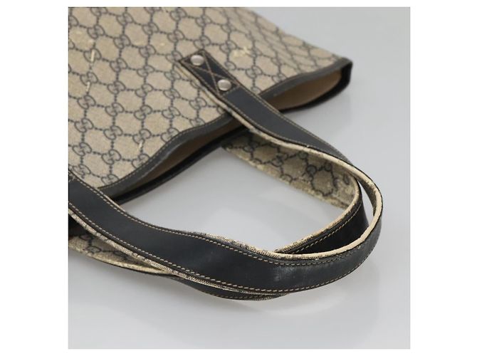 GUCCI GG Supreme Sherry Line Borsa Tote PVC Blu Navy Argento 211134 Auth bs27569 - vista 7