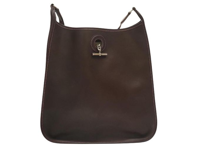 Hermès HERMES Borsa a Spalla Vespa GM in Pelle Marrone Auth bs26873 - vista 2