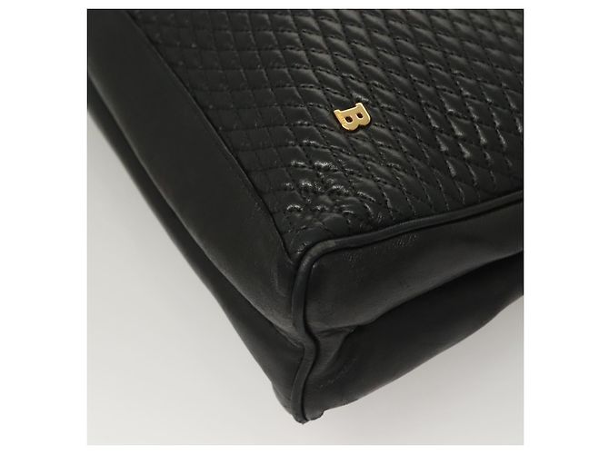 Borsa Tote BALLY in pelle nera e oro Auth BA3412 Nero D'oro - vista 11