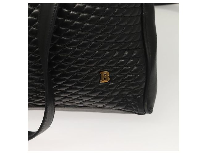 Borsa Tote BALLY in pelle nera e oro Auth BA3412 Nero D'oro - vista 14