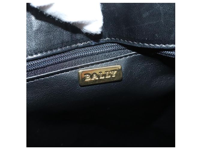 Borsa Tote BALLY in pelle nera e oro Auth BA3412 Nero D'oro - vista 15
