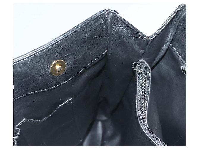Borsa Tote BALLY in pelle nera e oro Auth BA3412 Nero D'oro - vista 20