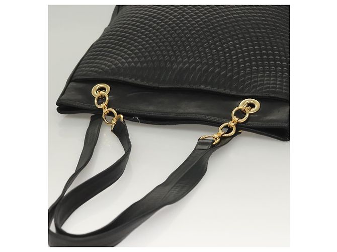 Borsa Tote BALLY in pelle nera e oro Auth BA3412 Nero D'oro - vista 6