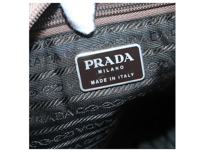 PRADA Schultertasche Nylon Khaki Silber Authentisch bs27601 - Ansicht 21
