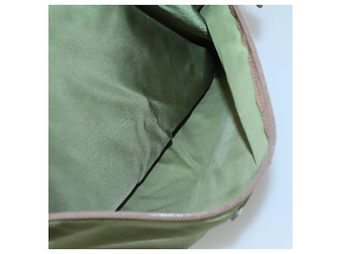 PRADA Schultertasche Nylon Khaki Silber Authentisch bs27601 - Ansicht 24