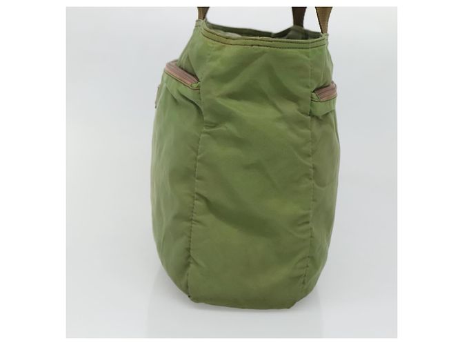 PRADA Schultertasche Nylon Khaki Silber Authentisch bs27601 - Ansicht 5
