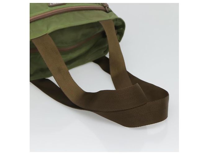 PRADA Schultertasche Nylon Khaki Silber Authentisch bs27601 - Ansicht 7