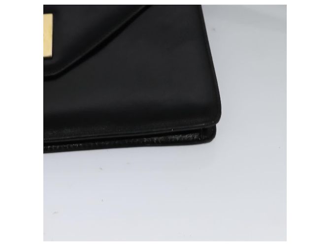 Céline Borsa a Spalla CELINE in Pelle Nera Oro Auth 127909 Nero D'oro - vista 11