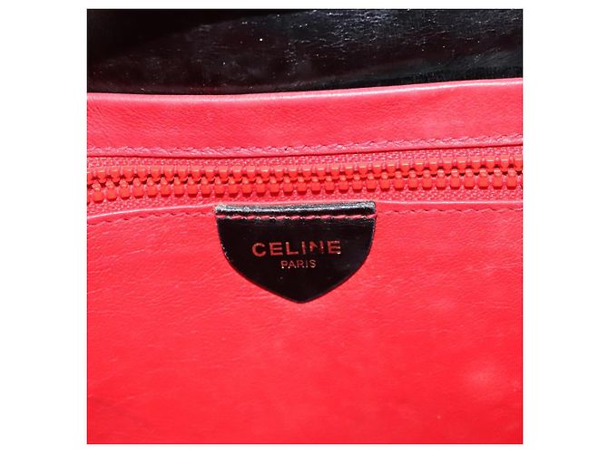 Céline Borsa a Spalla CELINE in Pelle Nera Oro Auth 127909 Nero D'oro - vista 16
