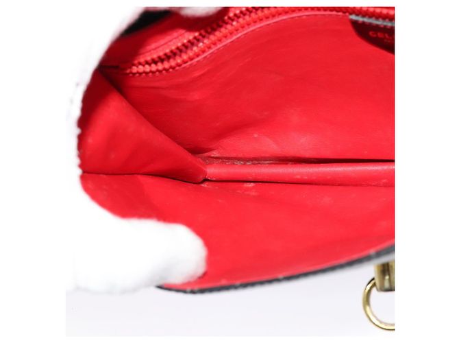 Céline Borsa a Spalla CELINE in Pelle Nera Oro Auth 127909 Nero D'oro - vista 19