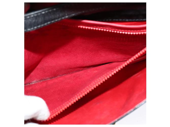 Céline Borsa a Spalla CELINE in Pelle Nera Oro Auth 127909 Nero D'oro - vista 20