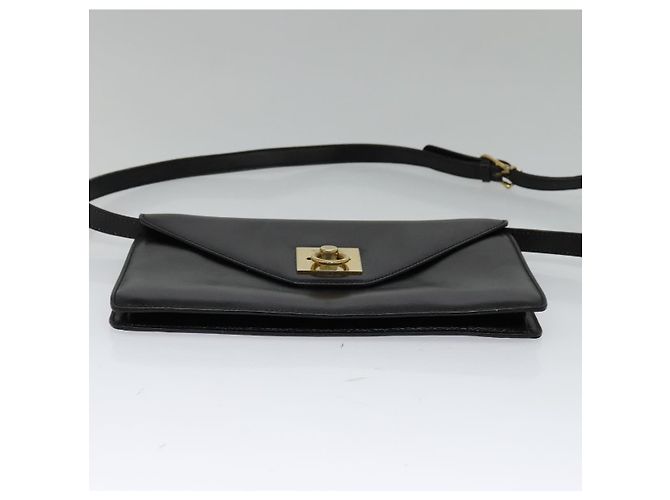 Céline Borsa a Spalla CELINE in Pelle Nera Oro Auth 127909 Nero D'oro - vista 9