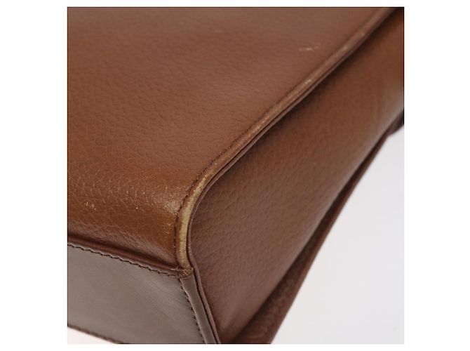 Autre Marque Borsa a Spalla Burberrys in Pelle Marrone Oro Auth BA3783 D'oro - vista 12