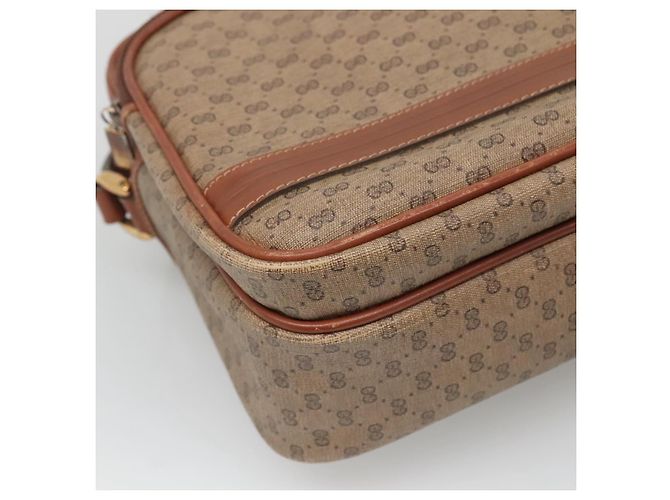 Gucci Borsa a spalla Micro GG Supreme PVC Beige Oro 001 115 5443 Auth bs27554 D'oro - vista 11