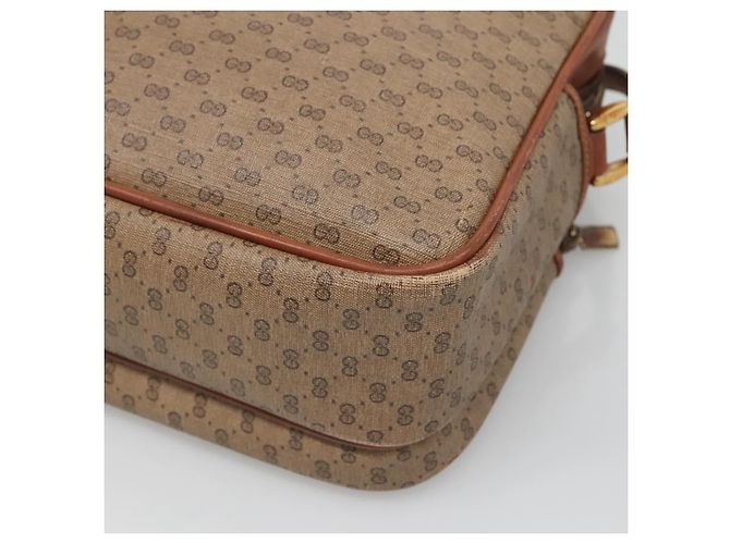 Gucci Borsa a spalla Micro GG Supreme PVC Beige Oro 001 115 5443 Auth bs27554 D'oro - vista 12