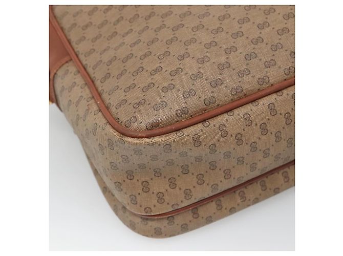 Gucci Borsa a spalla Micro GG Supreme PVC Beige Oro 001 115 5443 Auth bs27554 D'oro - vista 13