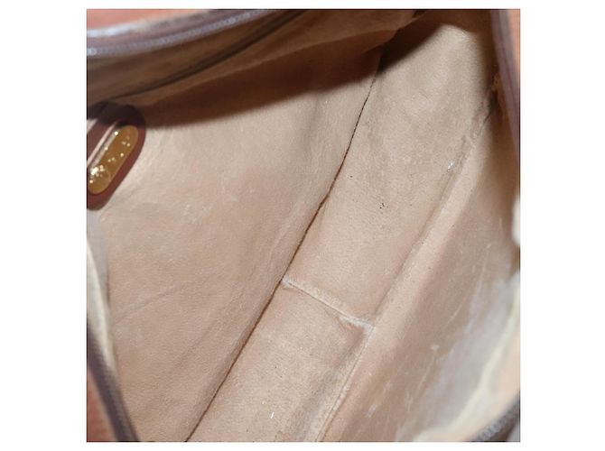 Gucci Borsa a spalla Micro GG Supreme PVC Beige Oro 001 115 5443 Auth bs27554 D'oro - vista 16
