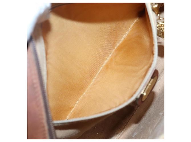 Gucci Borsa a spalla Micro GG Supreme PVC Beige Oro 001 115 5443 Auth bs27554 D'oro - vista 19