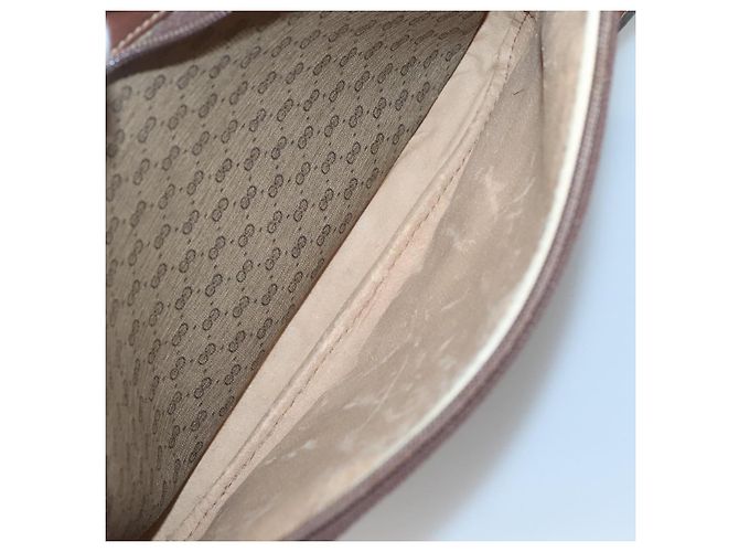 Gucci Borsa a spalla Micro GG Supreme PVC Beige Oro 001 115 5443 Auth bs27554 D'oro - vista 20
